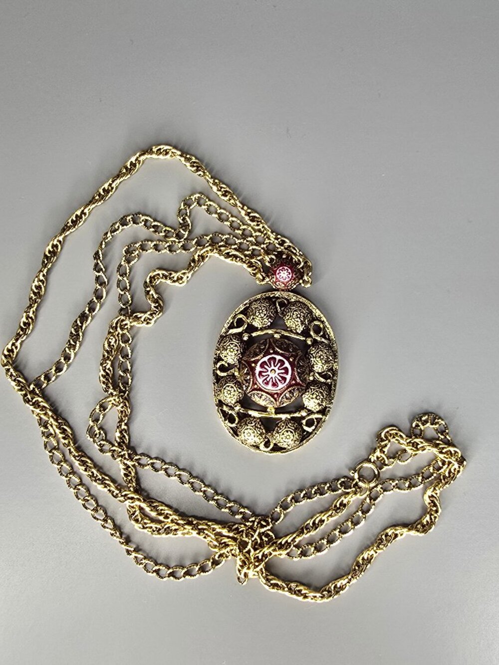 Vintage Moroccan Matrix Pendant Necklace Designed by Juliana (DeLizza & Elster)